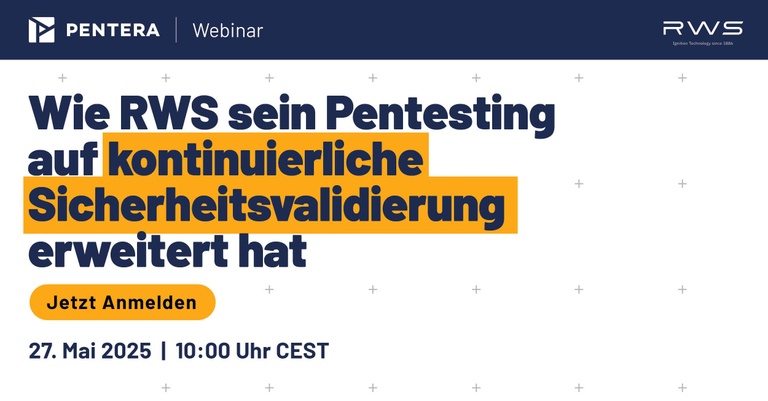 RWS Pentera Success Story Webinar am 27. Mai 2025