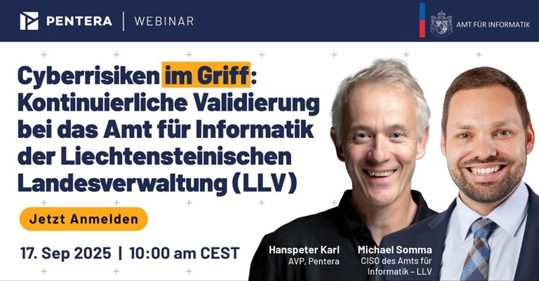 Pentera Webinar: Use Case Amt für Informatik der Landesverwaltung am 17. September 2025